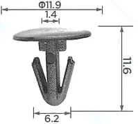 CARKLIP BONNET SEAL 5PK.