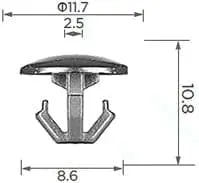 CARKLIP BONNET SEALS UNIVERS 5PK.