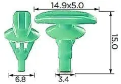 CARKLIP DOOR SEALS UNIVERS 15PK.