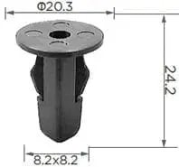 CARKLIP LONG GROMMET 4PK.