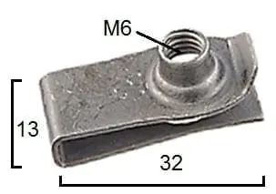 CARKLIP M6 LONG SPEEDCLIP 10MM 3PK.