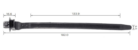 CARKLIP OVAL HEAD CLIP TIE UNI 2PK.
