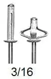CARKLIP RIVET FOLDING 19MM 5PK.