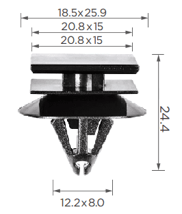 CARKLIP SILL CLIP 2PK.