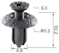 CARKLIP TOYOTA RETAIN UNIVERS 5PK.