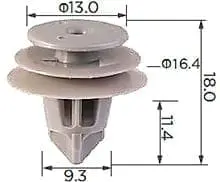 CARKLIP TRIM CLIPS 4PK.