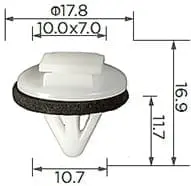 CARKLIP TRIM CLIPS 4PK.