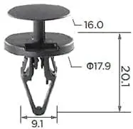 CARKLIP TRIM RETAINER CLIPS 4PK.