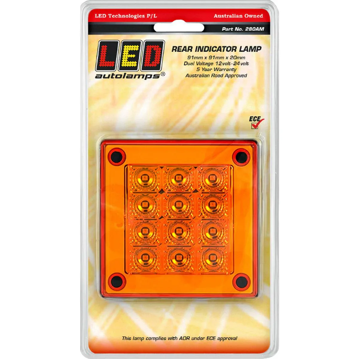 LED 280 REAR INDICATOR INSERT W/12 LEDS 12-24V