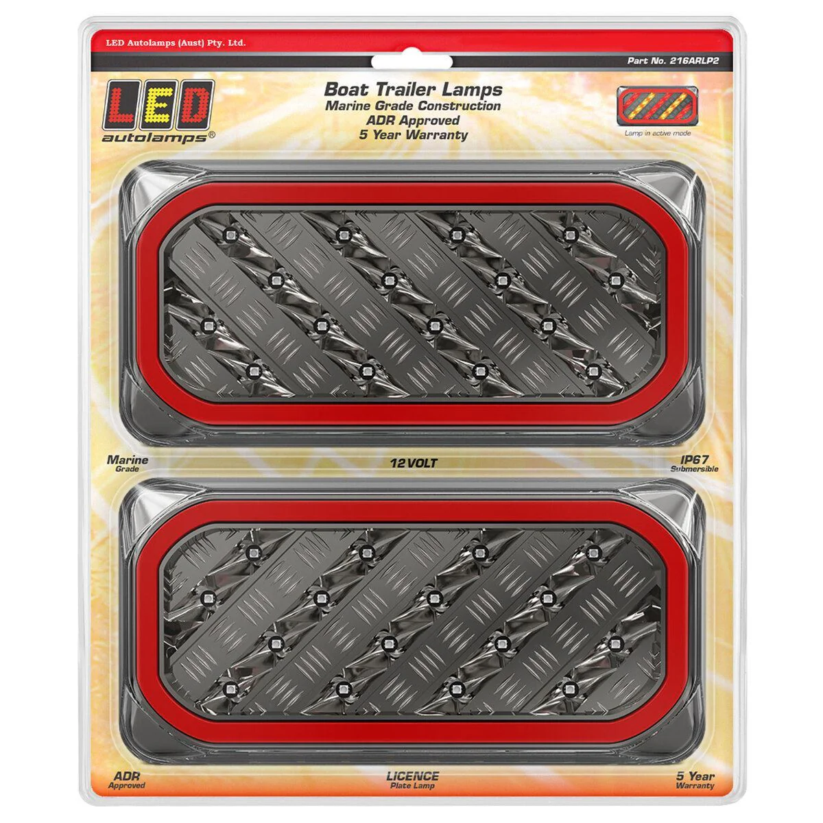 LED BOAT TRAILER LAMPS LEFT/RIGHT 2PK