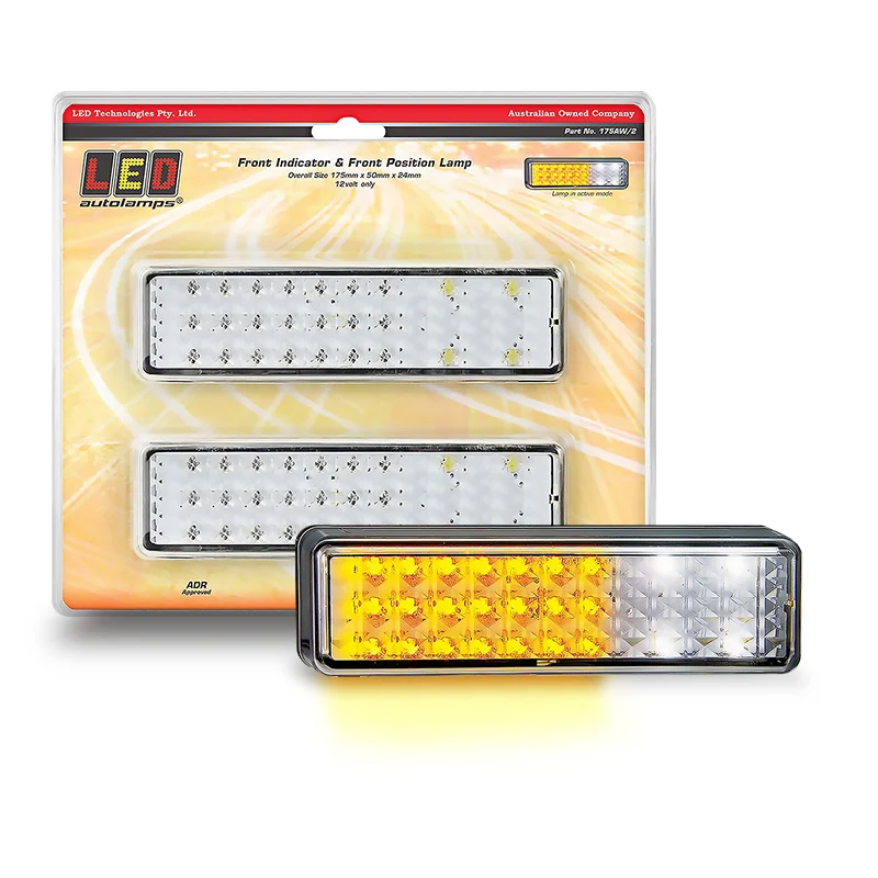 LED FRONT IND/PARK LAMP B/BAR 2PK