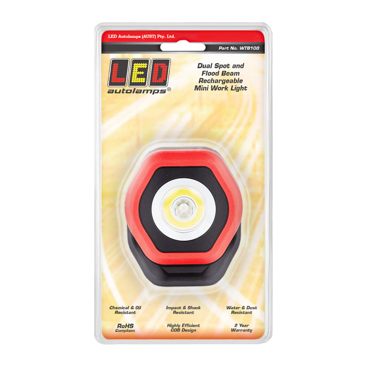 LED RECHARGE WORKSHOP WORKLIGHT 94X80MM