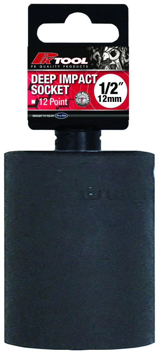 SOCKET IMPACT DEEP 1/2DR 12PT 12MM